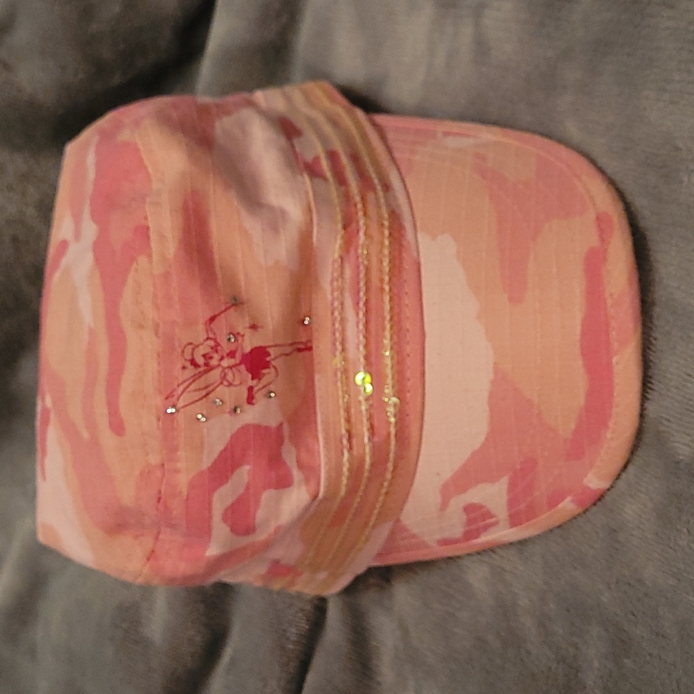 Walt Disney World Tinkerbell Kids pink camo hat like new